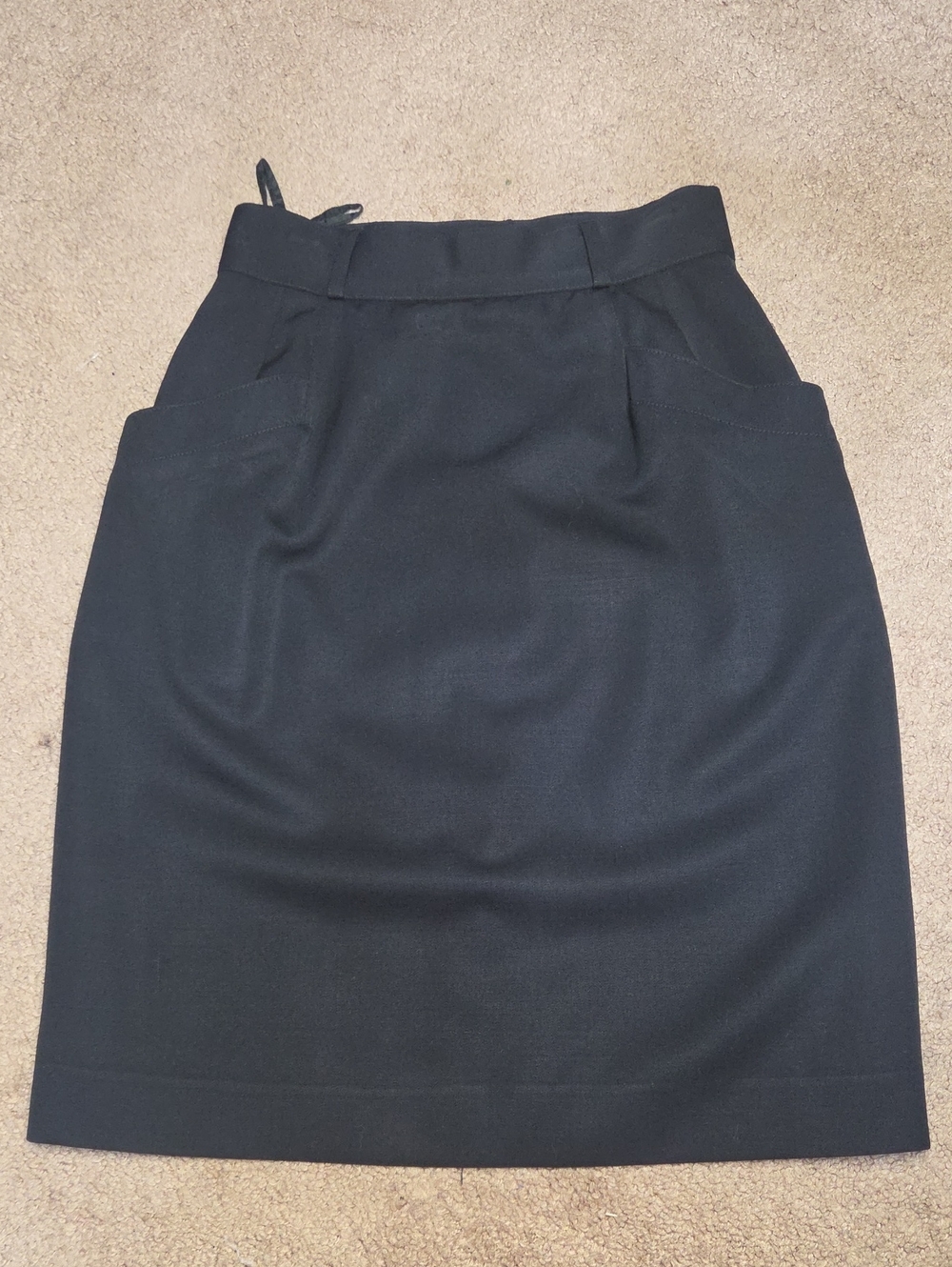 Harve Benard Black Pencil Skirt with Front Pockets